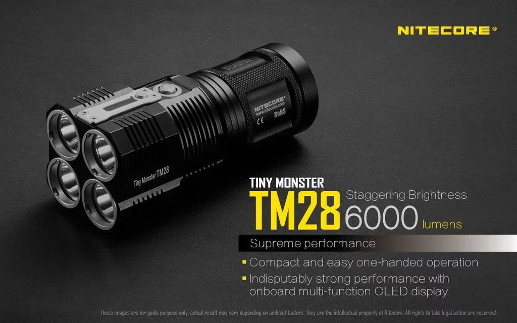 Pack: P12 the can or and home Searchlight be go Outdoor TM28 Recharged Value New Flashlight -Both Nitecore on at