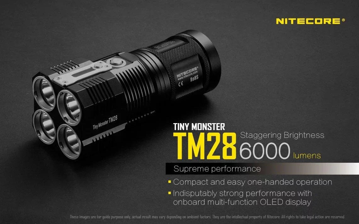 Pack: P12 the can or and home Searchlight be go Outdoor TM28 Recharged Value New Flashlight -Both Nitecore on at