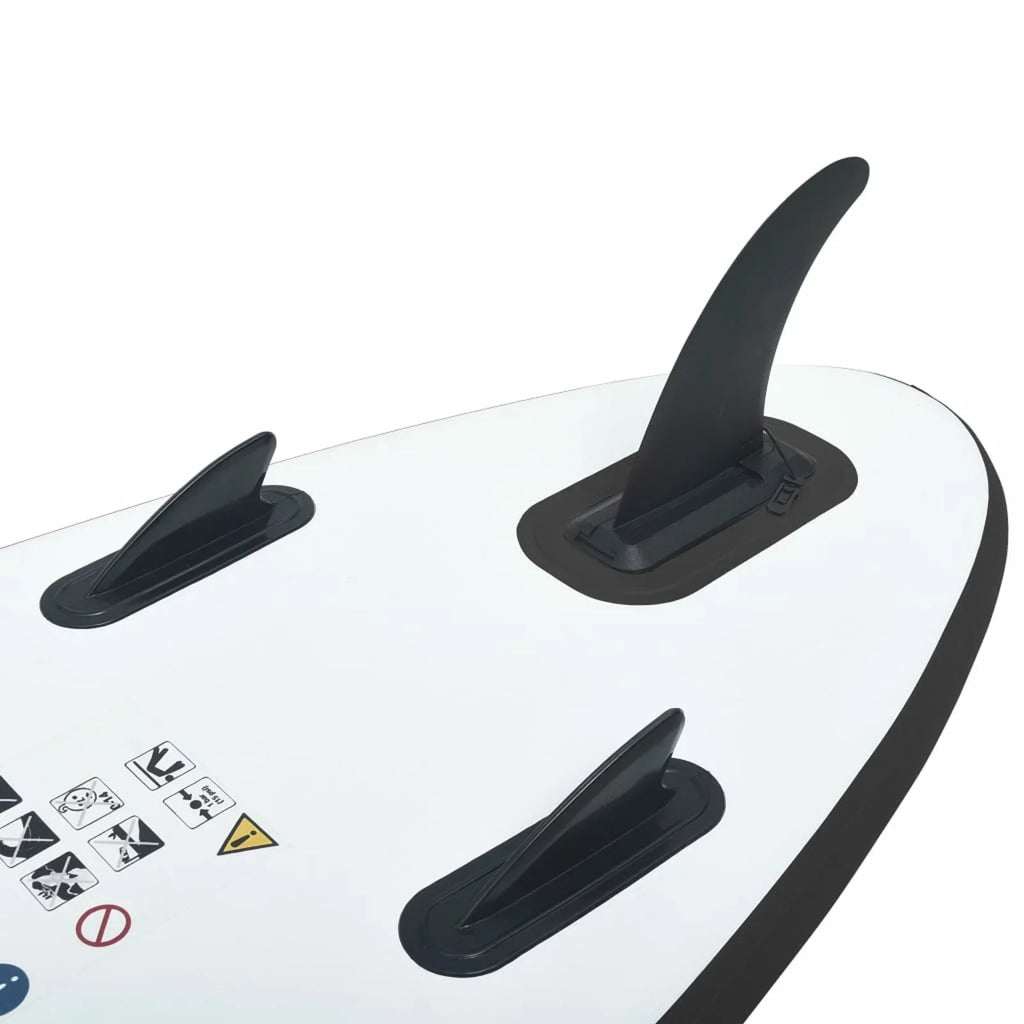 and ametoys Inflatable Board Paddle Set White Black