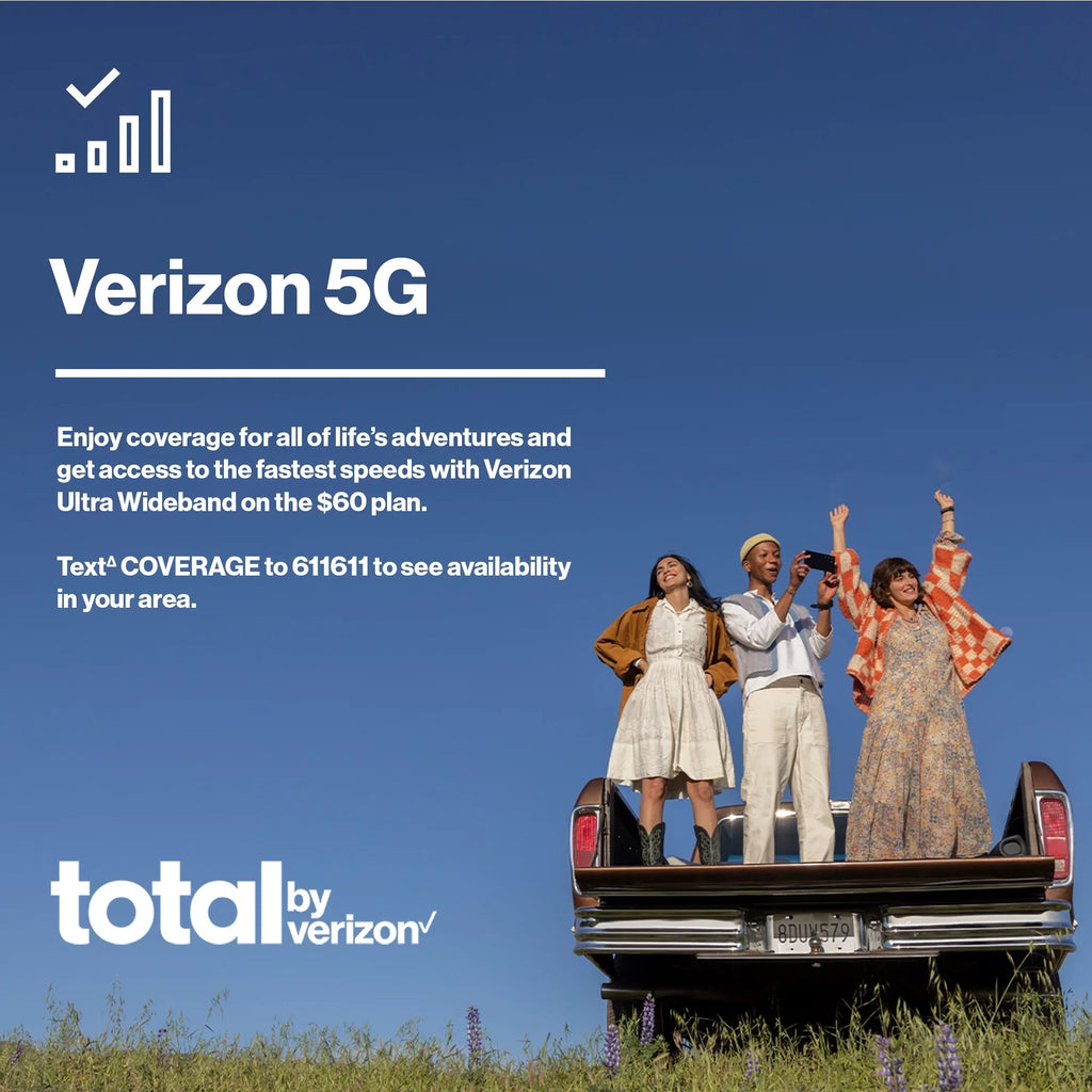 By Verizon Plus, Prepaid Smartphone Black Total iPhone - 128GB, Apple 15