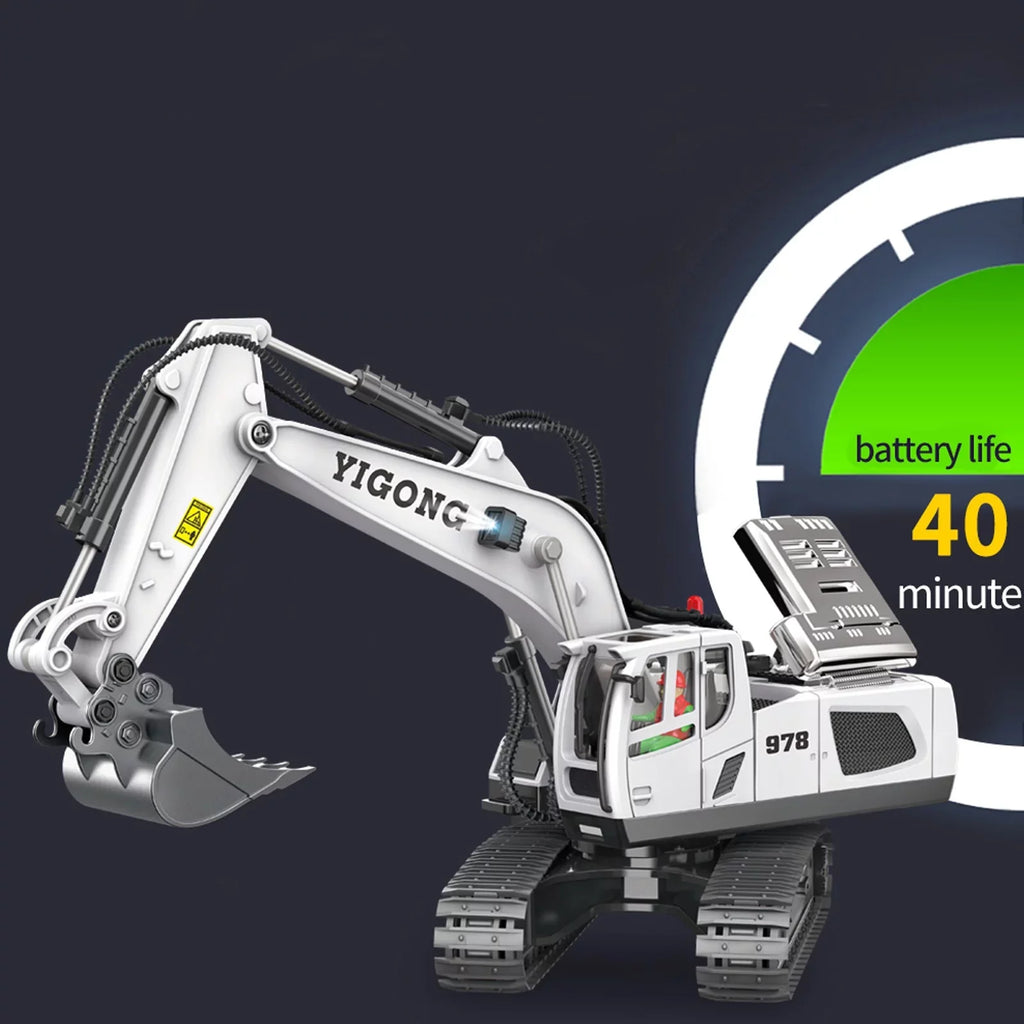 Shovel with Channel YHAIOGS Functional Remote 2.4Ghz Construction Full ExcavaTOr Transmitter ExcavaTOr Metal Control TOy and 11