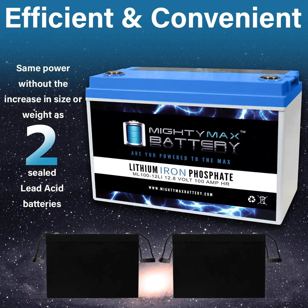 Off-Grid Battery Lithium RV for 12V Solar Replacement System 100AH
