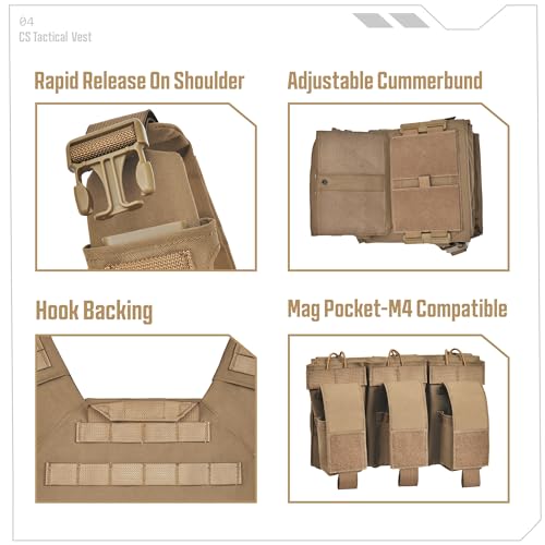 for Weighted Vest Lightweight Vest Breathable GFIRE Hunting/Training/Game Adjustable Release Quick