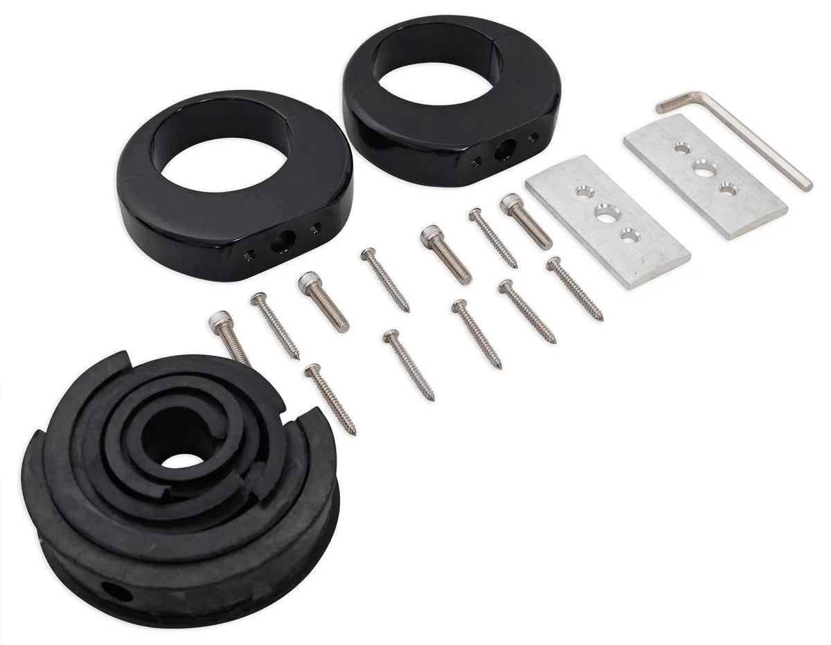 Mount Surface Rockville 5.25" Speaker 2) Black Swivel 360° Aluminum MAC525B Pods