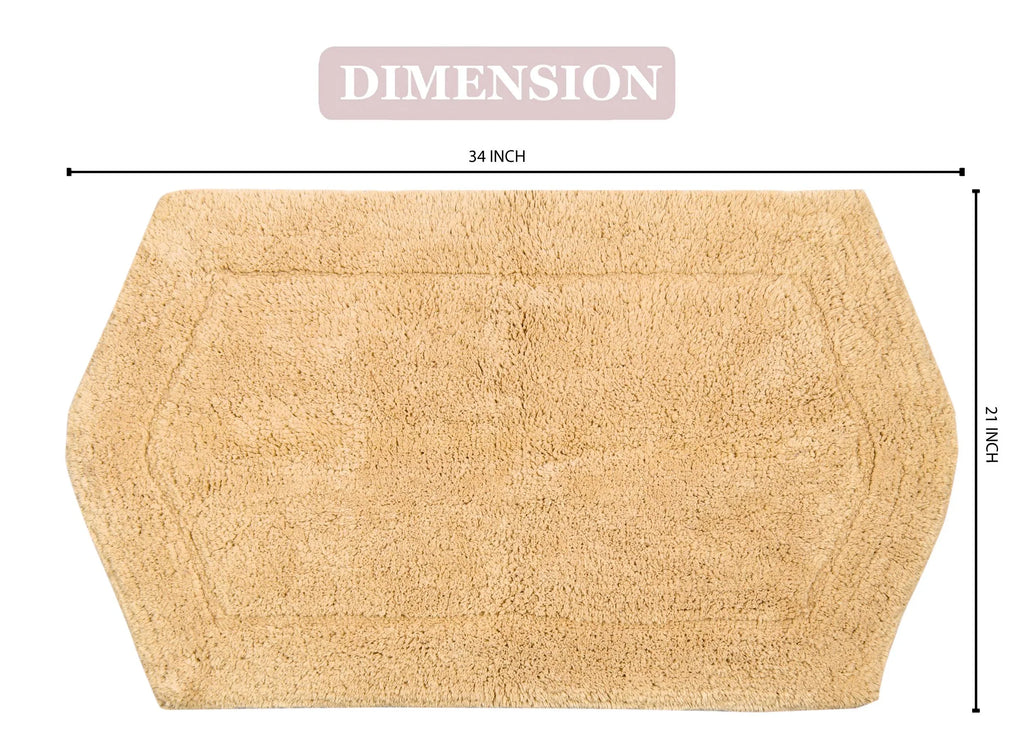 Bath Cotton and Weavers 34" rugs Home Soft x Wash Bathroom Non-Slip Tufted bath Machine Rugs, for Dry, Absorbent Bath Waterford Floor, Rug, Rectangle, Collection Yellow 100% Rug Carpet, 21" Bath