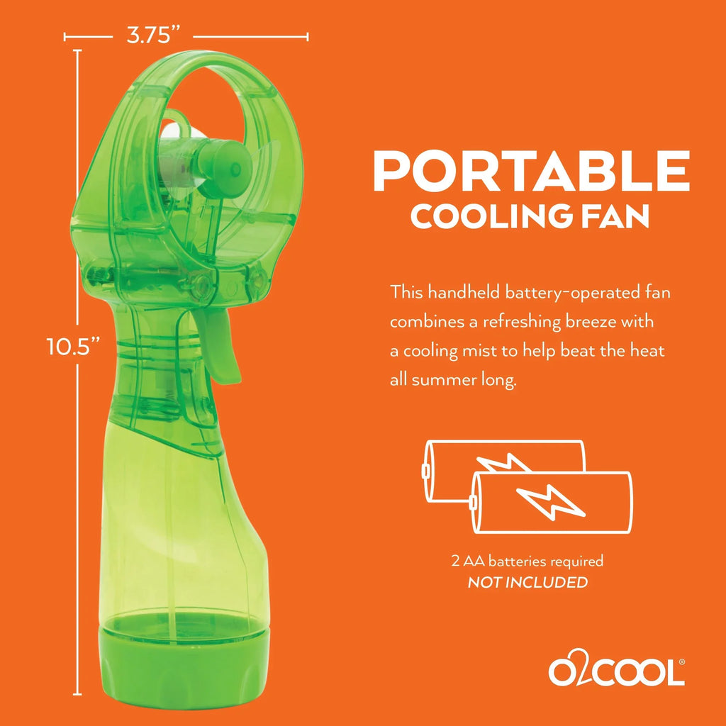 Battery 3.5 Cooling, for Pack O2COOL Powered inch Misting Personal Fan 2 Green,
