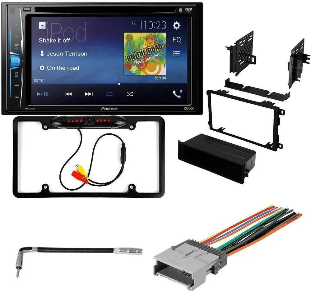 in-Dash Touchscreen, Car Double 2007-2009 Kit Kit with Stereo - i-370 and Din Multimedia Mounting DVD Pioneer Backup for Isuzu Bluetooth Installation Camera, KIT2382 Bundle /