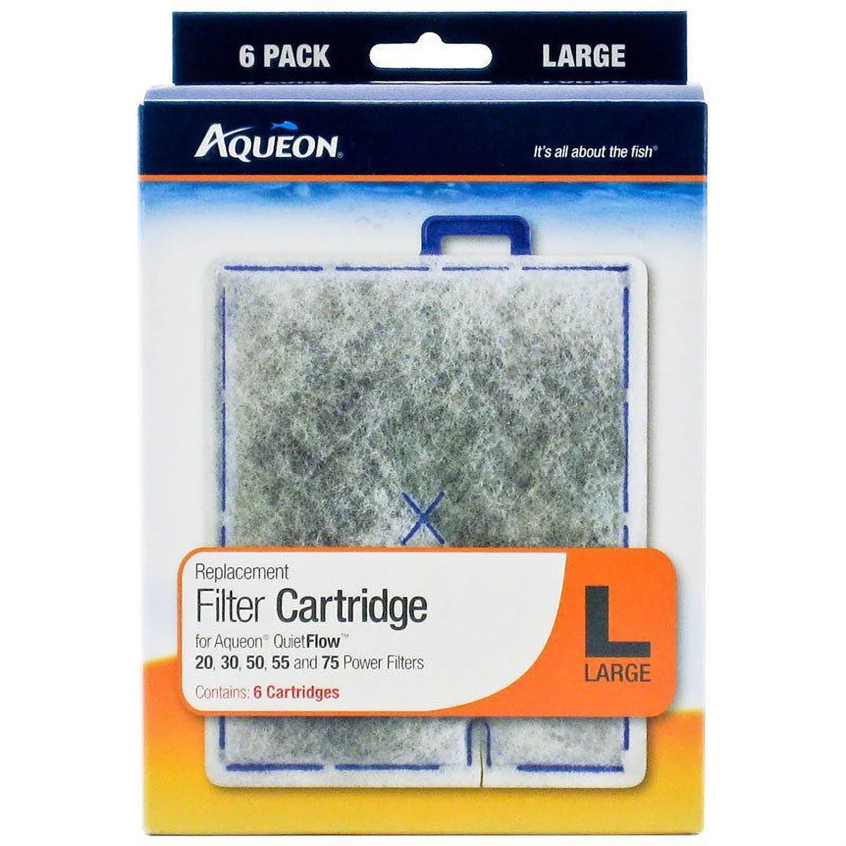 Aqueon Pack Cartridge Count) Replacement Filter Large of (6 QuietFlow 2