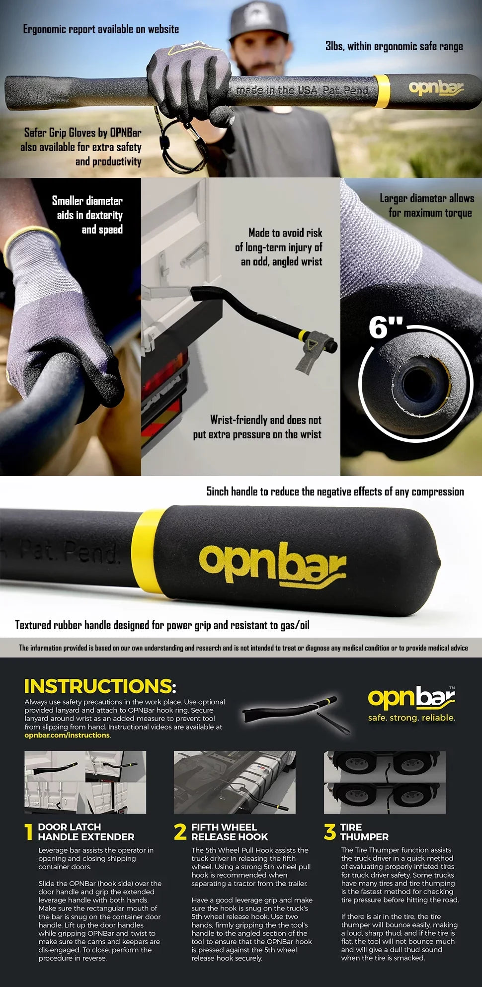 Steel Wheel Multi-Purpose Tool Release, - Thumper Bar, more Safety Hitch - Tire International Leverage 5th SCS by & Opnbar