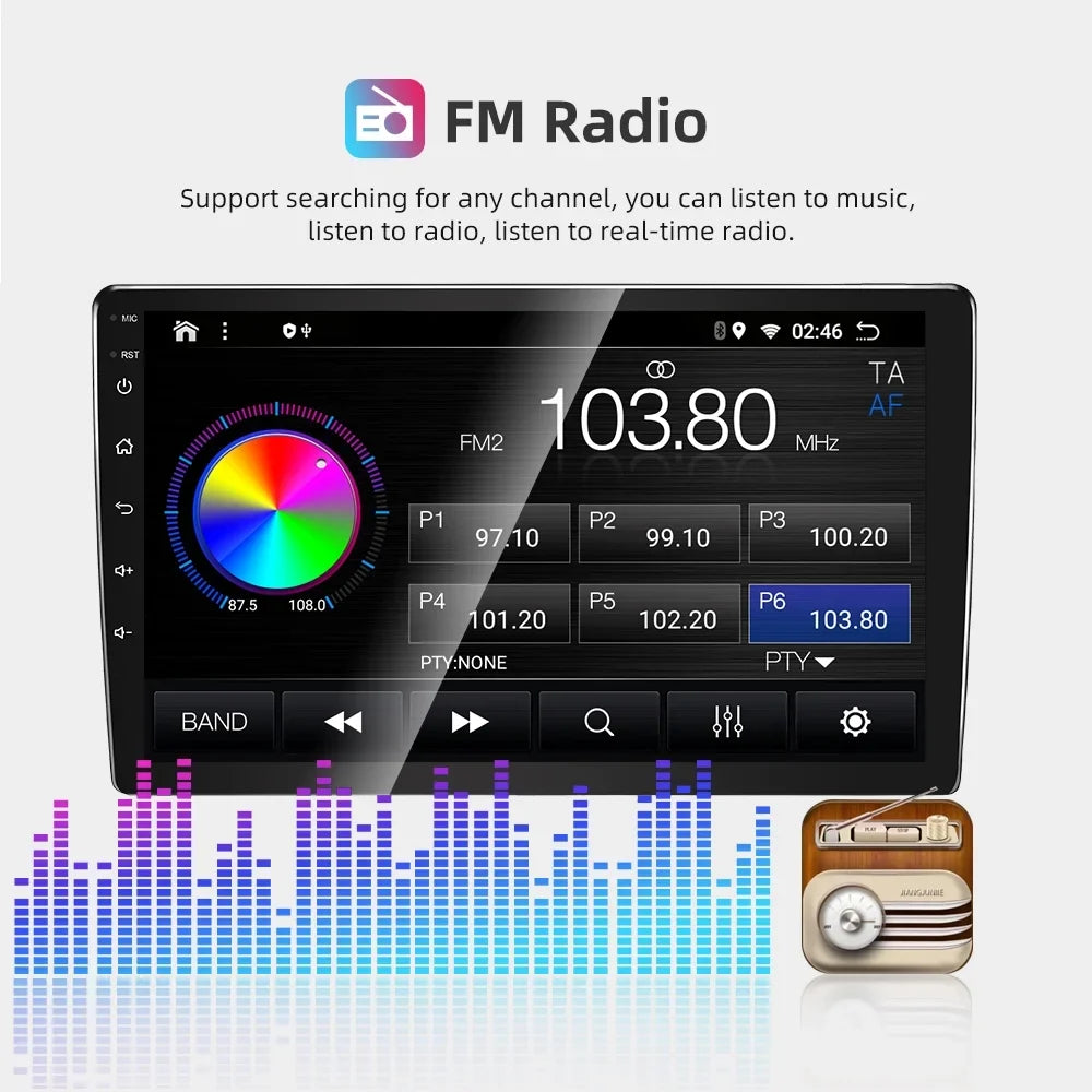 Inch Car Stereo 2+32G For Auto Bluetooth Android Toyota Support Radio, with Screen Link WiFi GPS Sienna Car Radio CarPlay Android 2011-2014 Mirror Roinvou Wireless Touch 9