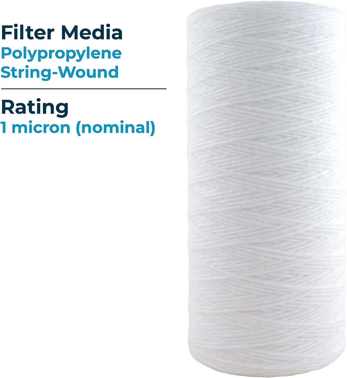Micron 8) SWC-45-1001 SP-WP1-BB SpiroPure Filter 1 355213-43 of 10x4.5 Cartridge WP1BB97P Water (Case Polypropylene String-Wound