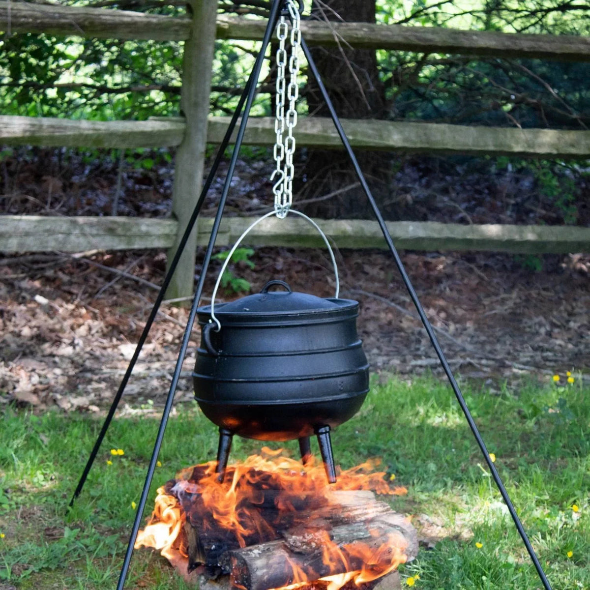 9 Dutch Gallon Kettle - And 16 Cooking Legs je Iron With Lid, Inch, Cast Campfire Oven 3