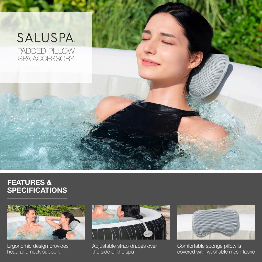 Pillows Tub Headrest Hot & Spa 4 Seat SaluSpa w/Set Bestway of St 4 Moritz