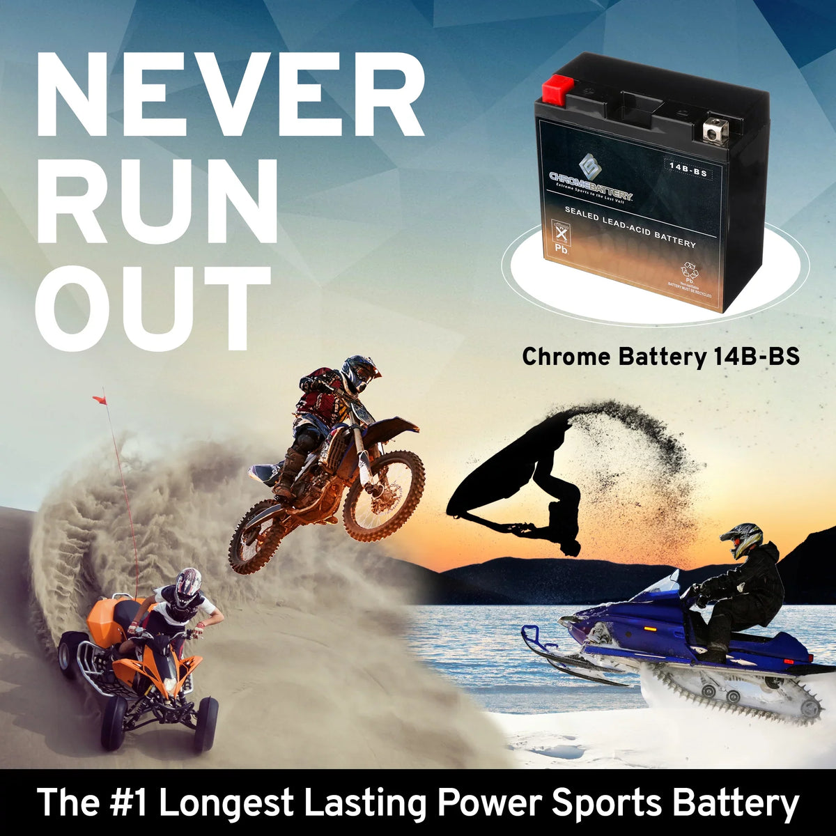 (14b-bs 12 Battery Performace Ah, Power Cca) Volts,12 Sports High Battery Chrome Yt14b-bs 135