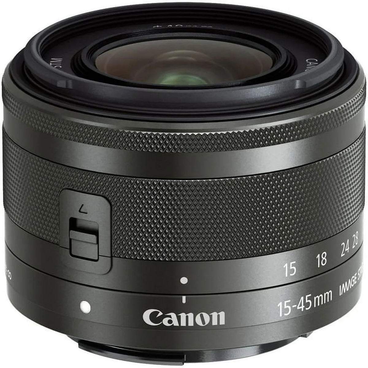 Bundle - 15-45mm Canon EF-M f/3.5-6.3 Lens BuzzPhoto IS (Graphite) STM Basic