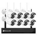 8CH NVR with Remote 1080P Outdoor Motion Hard Night IP Alert, Drive 1080P No Vision, Indoor App Smart 8PCS Access, 1080P 8Channel Cameras System, Wireless Camera CCTV + Tuya 2.0MP