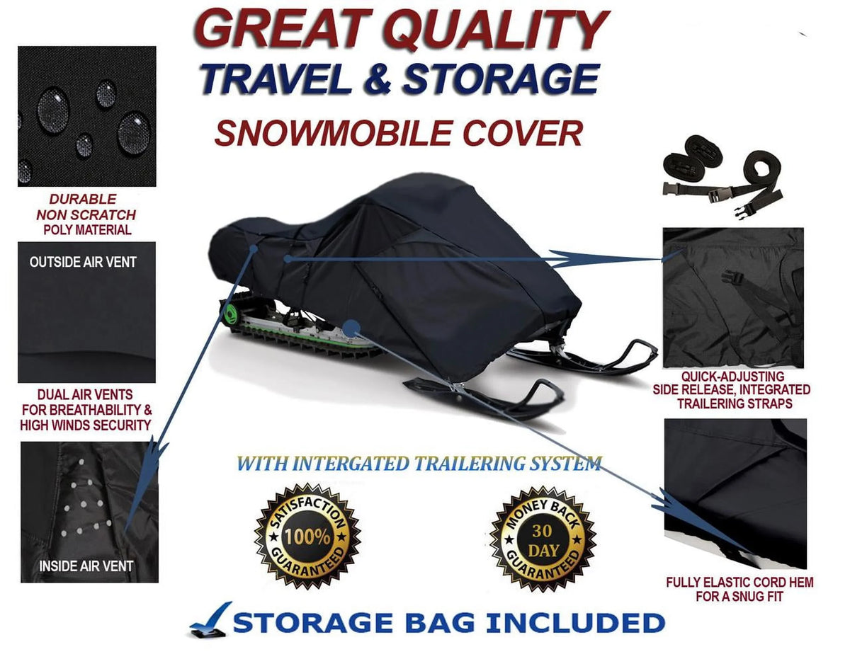E-TEC Mud Snowmobile 2009-2009 Doo 600 Slush for Protection Storage Ski Travel and HO Cover Compatible Limited Bombardier and 300D Sleds. GSX