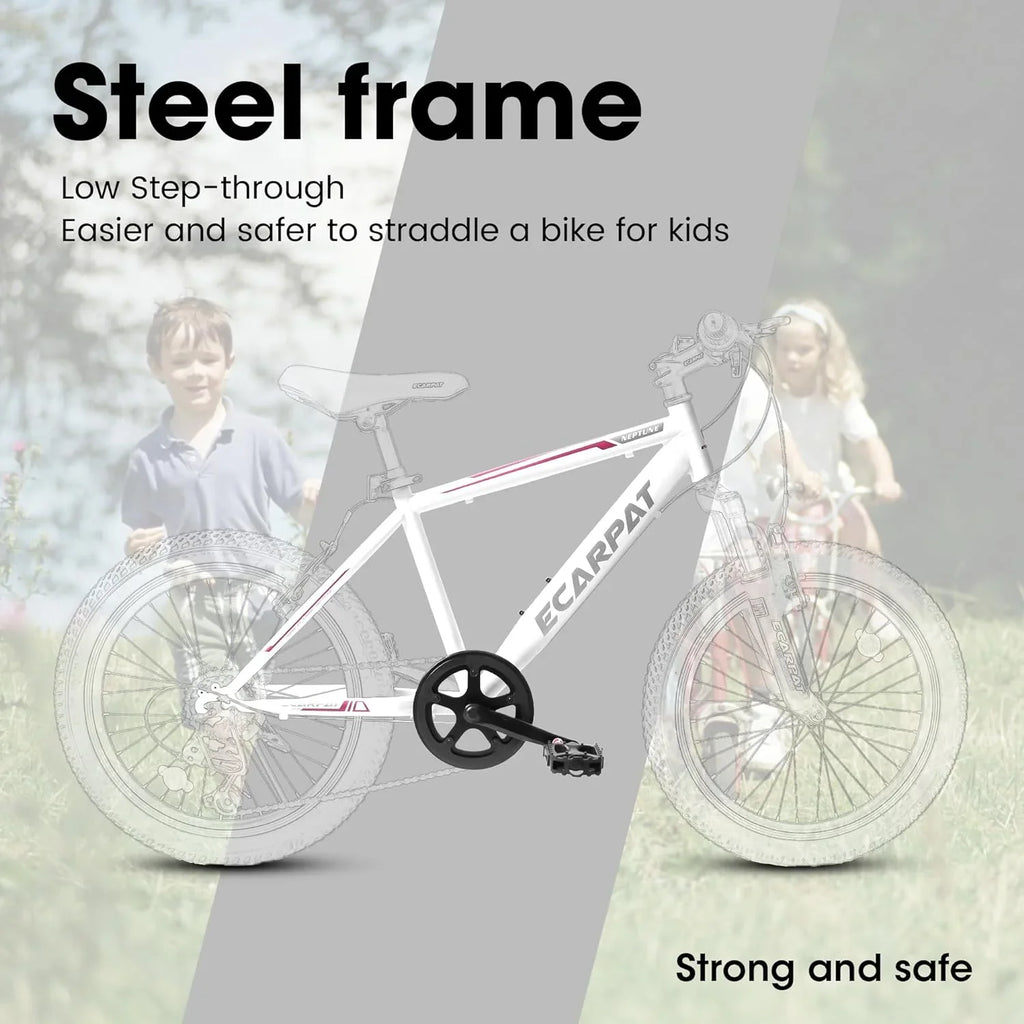 Wheel, 20 Girls Child Mountain Bike Kids’ 7-Speed, Inch Bike 20 Ecarpat Kids’ Inch Boys Bicycles