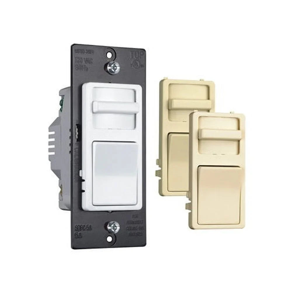 Almond, and Light in Interchangeable Faces Fan Ivory Legrand White Preset with Control Decorator Variable