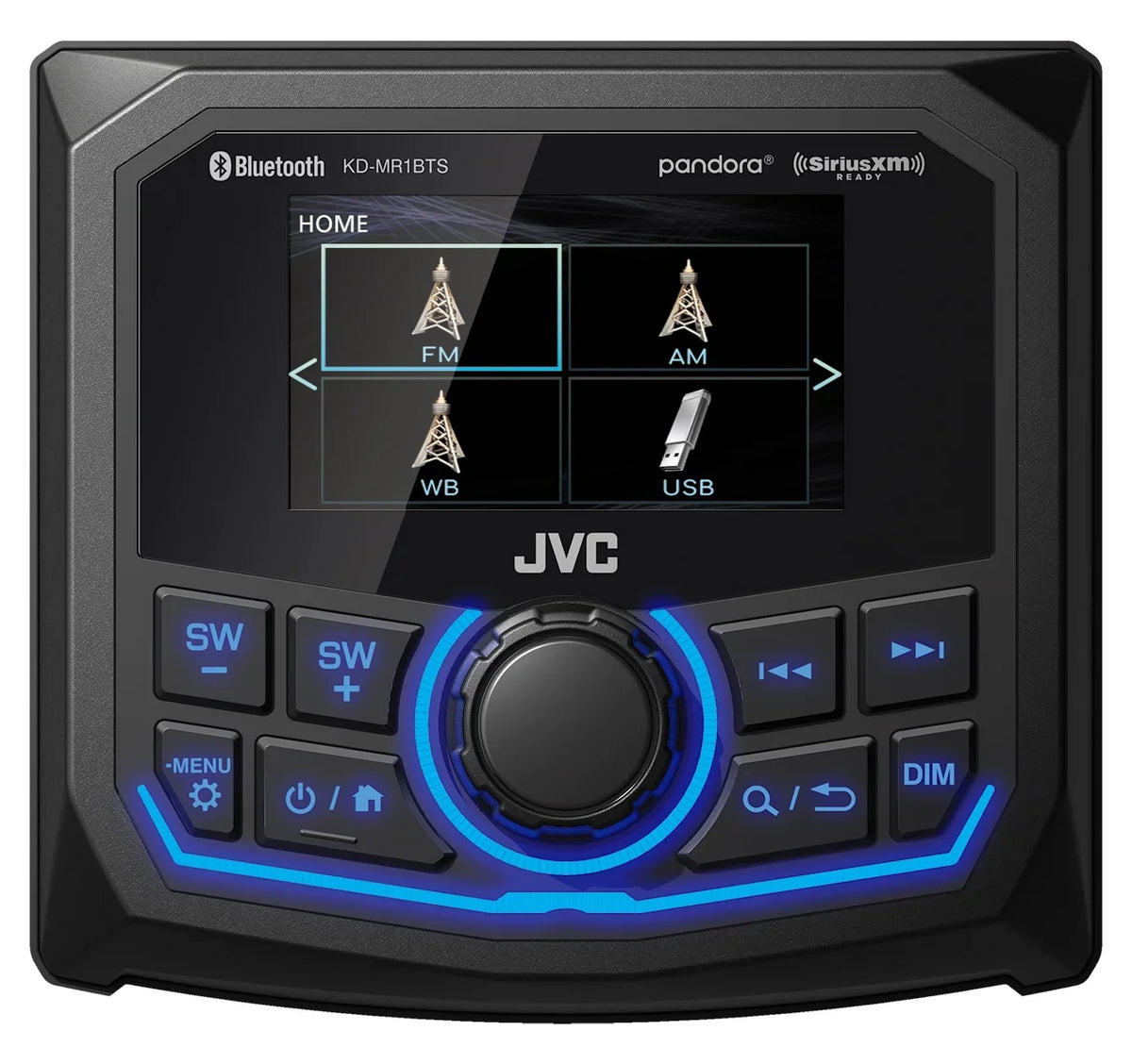KD-MR1BTS Marine SEADASH3B Black, Universal Kit Stinger Marine - JVC Radio Dash compatible 3" Waterproof Radio With