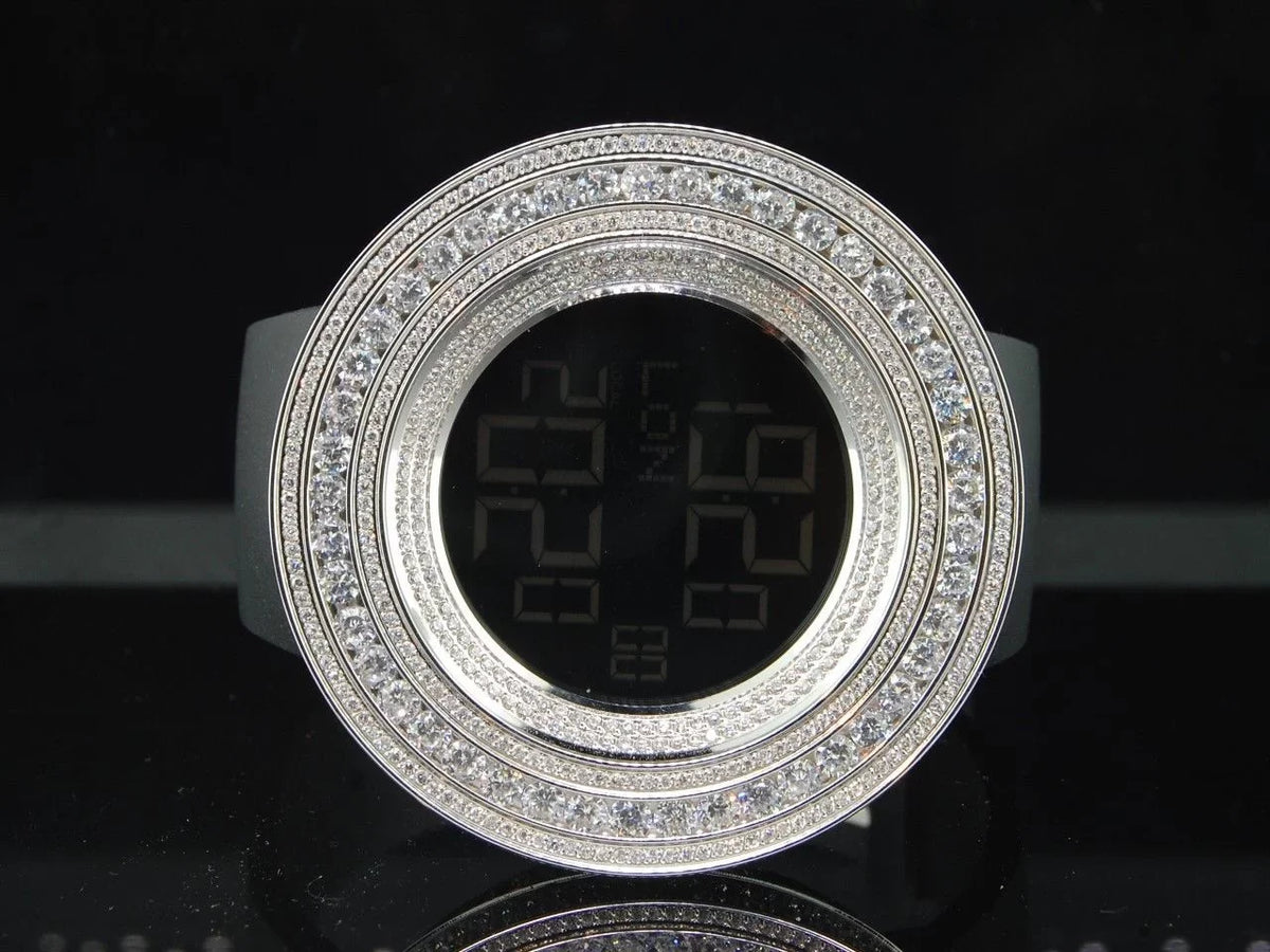 Custom Watch Com ct Rodeo 15 Mens KC White Joe JoJino Simulated Techno Diamond