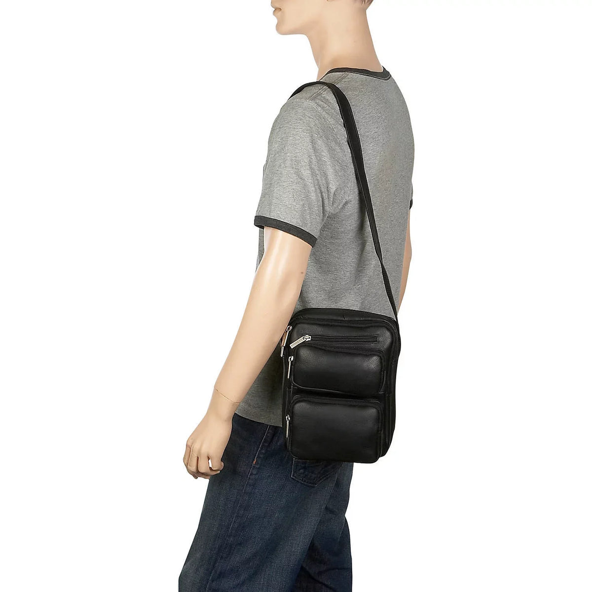 Pocket Leather Bag LD-082 Donne Mens Le Multi