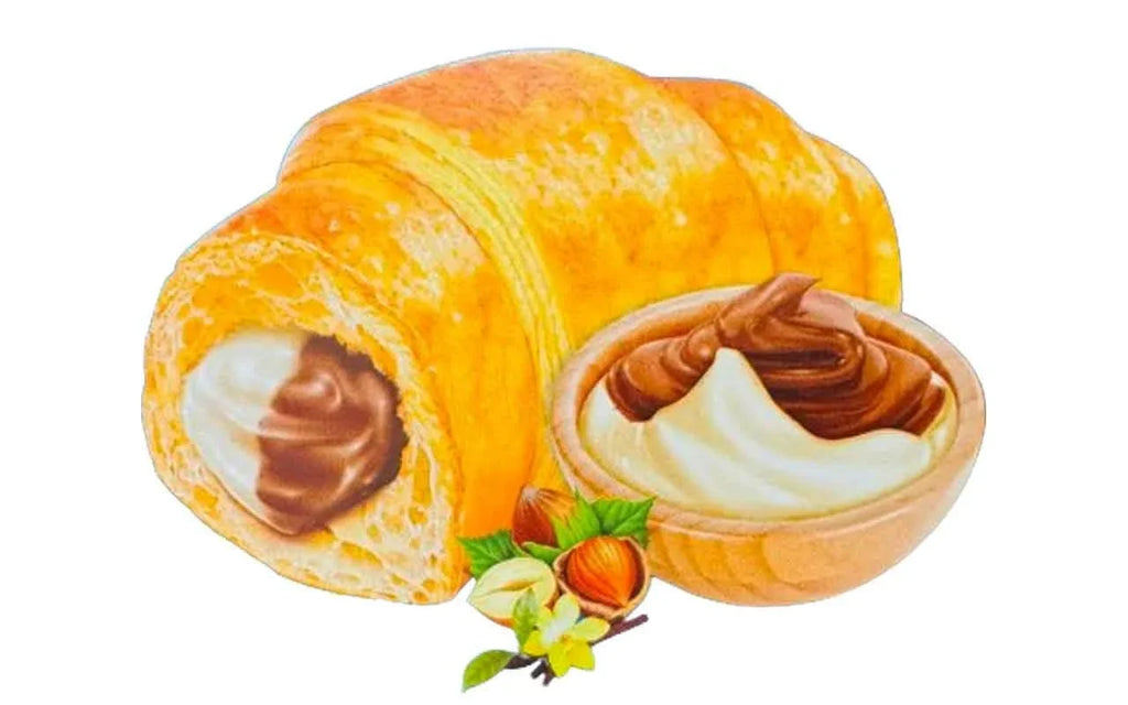 Soft On Gusto Croissant Breakfast And Croissant (Pack Go Cream With Of Snack Individually Chocolate The Vanilla Pastry, 20) Hazelnut Wrapped Filling,