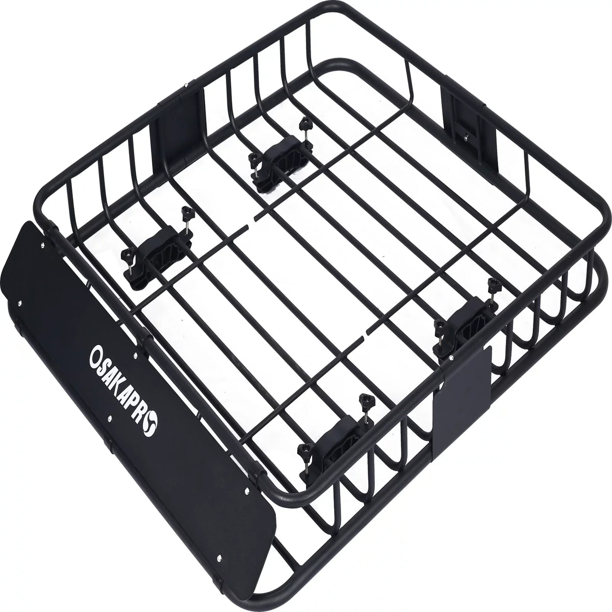 Universal Fit 43" Cargo Top Weatherproof Steel Carrier Rooftop Roof Heavy-Duty Mount - Black Basket Steel Rack