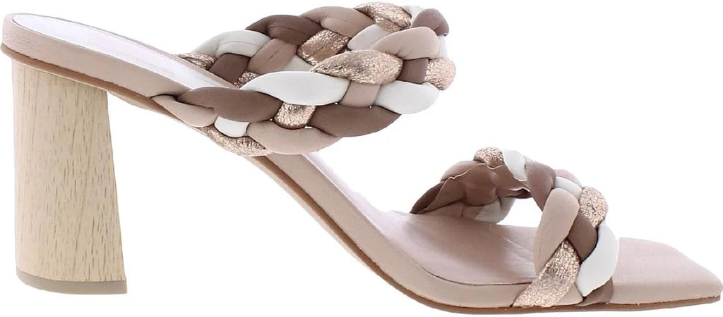 (Natural Vita Heeled Straps Natural Stella, On Braided 12) Dolce Slip Stella Multi Multi Paily Sandals