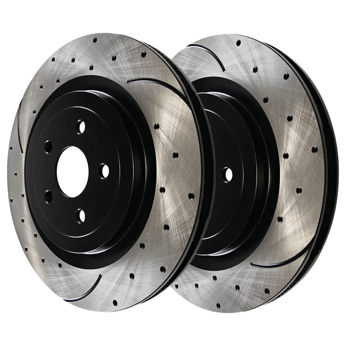 Front 2.4L 3.6L Set FWD Replacement Drilled Chrysler 4 2012 Black Dodge Rotors V6 Avenger 2008-2009 Slotted Rear 2014 2013 200 Brake for 2012-2014 and AutoShack of Caliber BRAKEPKG1085