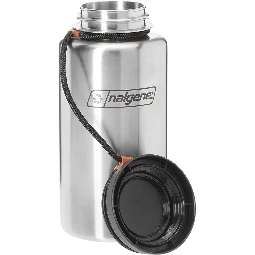 Water - Stainless Mouth 38 Bottle - Nalgene Steel Lid Tethered oz. Wide Standard
