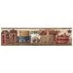 Country Outhouses Wallpaper Bath HK4648bd with Border 877245