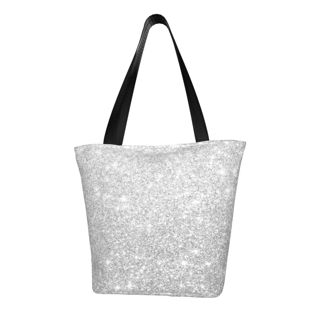 Glitter Women Handbag Tote Bag Bingfone Silver Casual Shoulder Shopping Ladies Bags