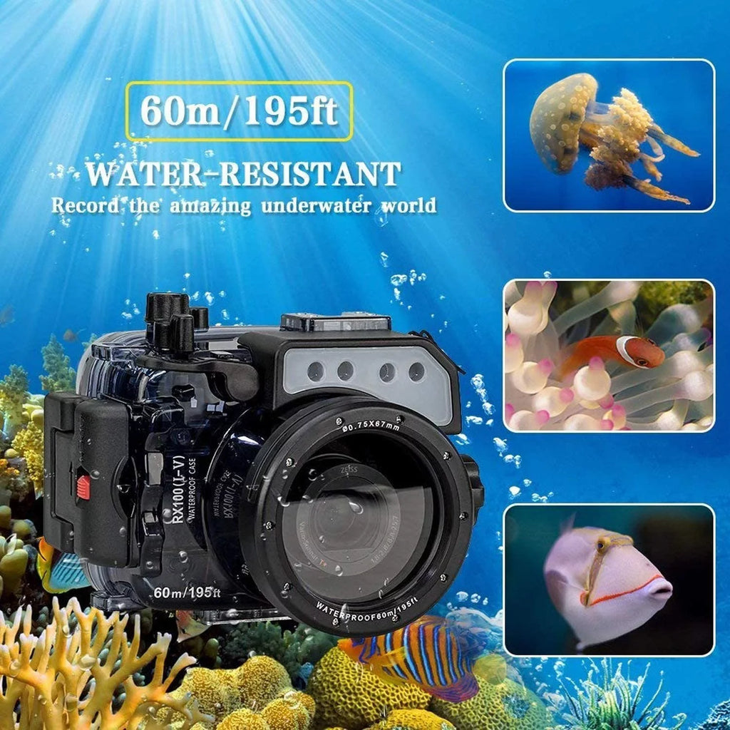Seafrogs Underwater Hands V III Housing Aluminium II for Kit, IV Two M5 M4 w/ Tray Camera Port Dome RX100 I & Waterproof M2 case Sony 60M M3 RX100
