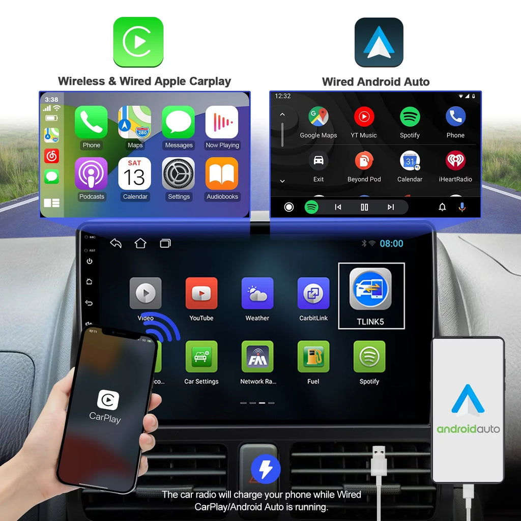 Double for 9 Honda CR-V Inch Control Car Auto/GPS/Bluetooth/FM/AUX-in/Steering 2002-2006 Built-in Backup Stereo 10 Camera Din Wheel Wireless Android with TouchScreen Radio Carplay/Android