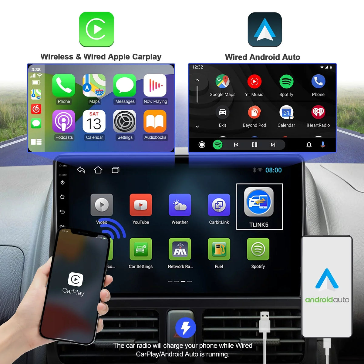 Double for 9 Honda CR-V Inch Control Car Auto/GPS/Bluetooth/FM/AUX-in/Steering 2002-2006 Built-in Backup Stereo 10 Camera Din Wheel Wireless Android with TouchScreen Radio Carplay/Android