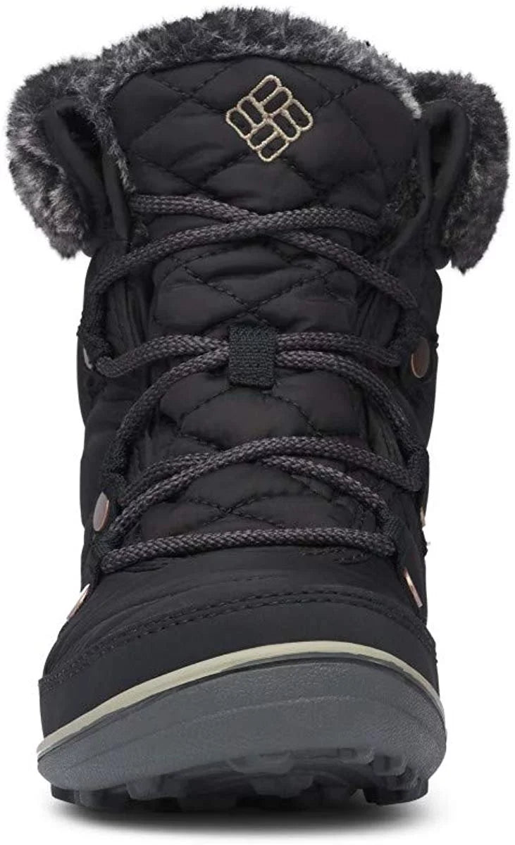 10, Omni-Heat Columbia Snow Boot, Heavenly Women's Shorty Black/Kettle