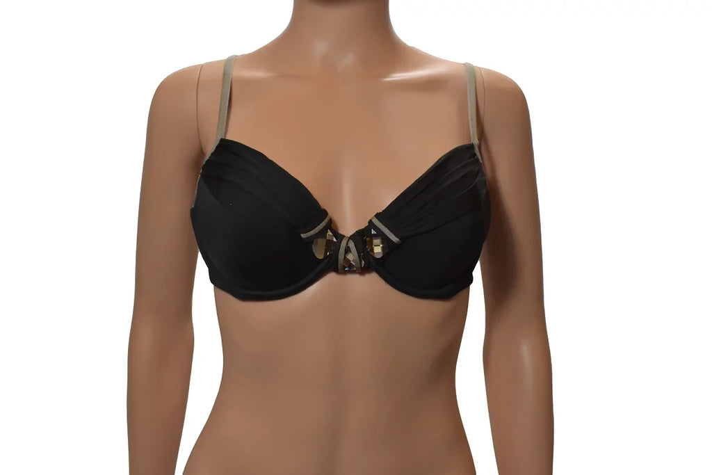 Black Perla Top La Underwire Padded Bikini M