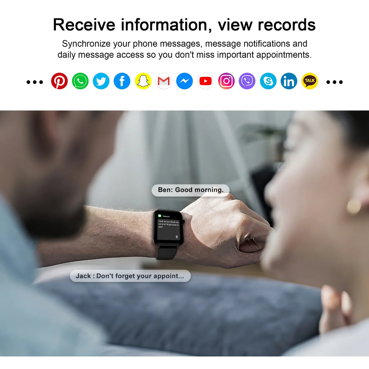 iOS, 1.83" Sports Fitness Call/Voice with Black Watch for Android for and Assistant, Waterproof, Women Modes 100+ Watch Bluetooth Smart