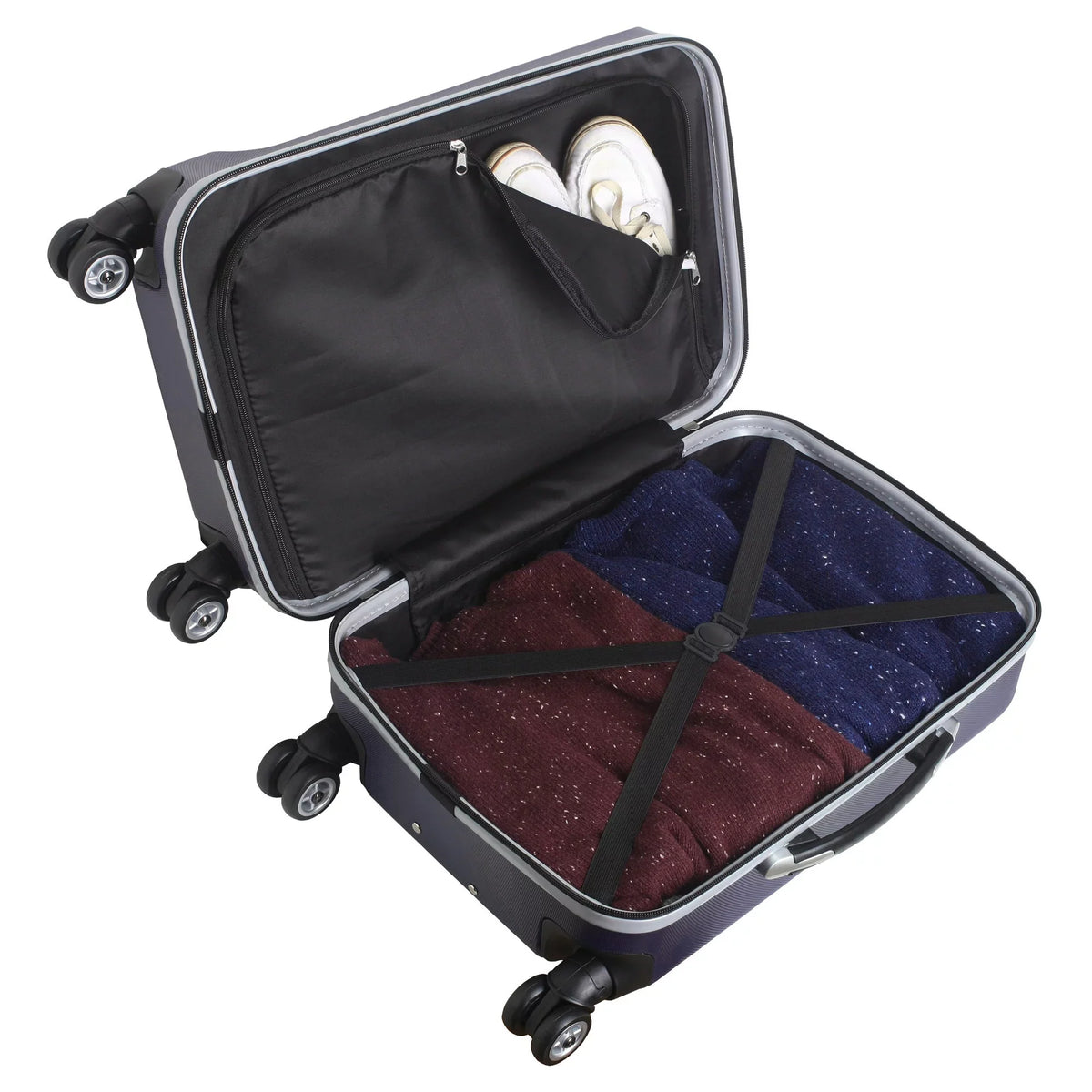 Spinner Hawks Atlanta Hardcase Luggage MOJO 8-Wheel 21" Navy Carry-On