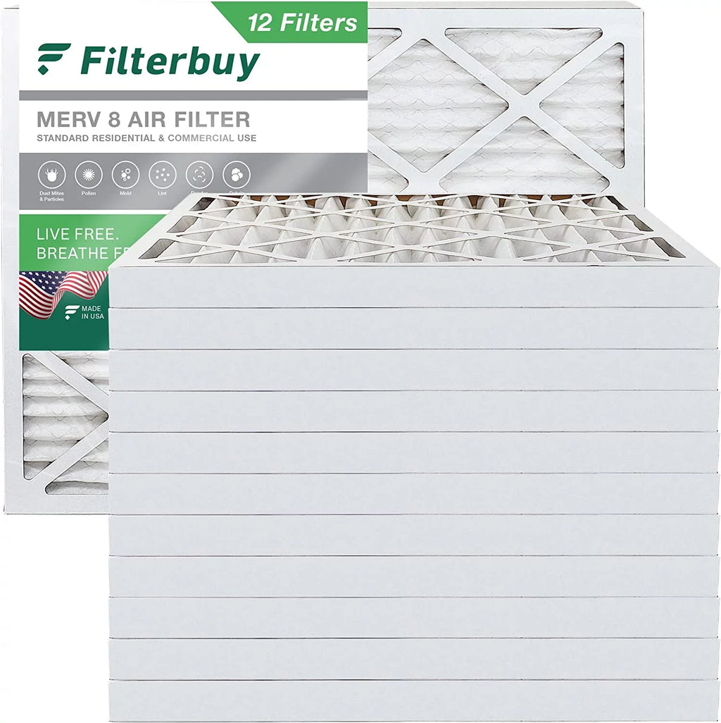 8 Air Furnace Filters Filterbuy HVAC MERV Pleated AC (12-Pack) 15x20x2