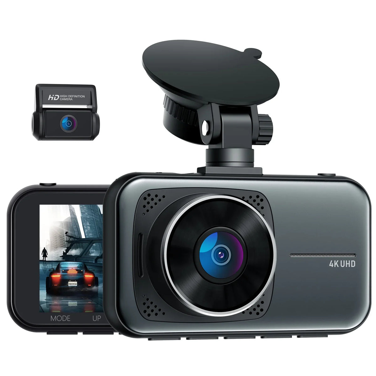 Dual Cam FHD Rear, Camera UHD WDR Camera 4K Front and Car DVR TOGUARD 1080P Dash Dash