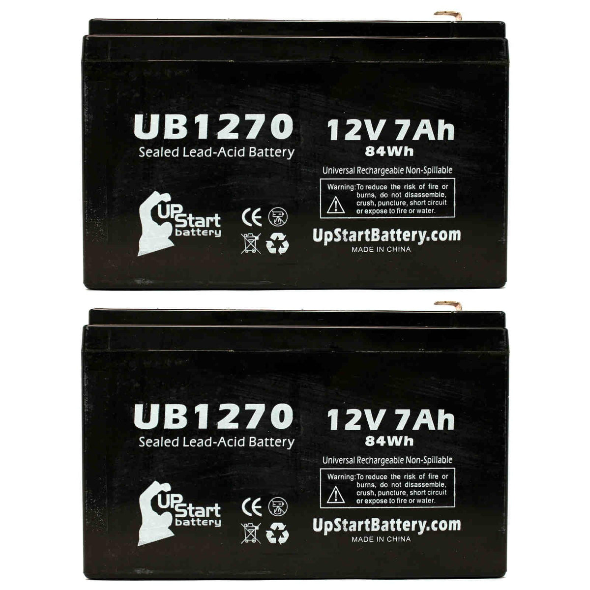 Battery Acid SMART-UPS 4 Adapters SURT2000XLI 2x APC - 7000mAh, Sealed F2 2000 Compatible (12V, - Terminal, Lead F1 7Ah, Replacement Pack SLA) F1 Includes AGM, UB1270 - Battery Universal to Terminal