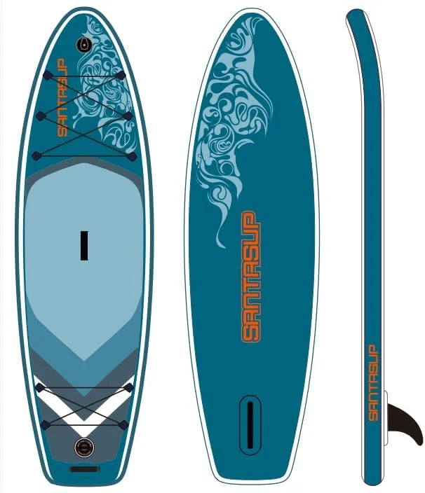 Accessories, Fishing Surfing, with for Stand for Wide Board Deck, Adults, Premium & Non-Slip Max 11'x33 Youth SUP x6 Stance, 330lbs Inflatable Up & Paddle