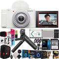 Video Content ZV-1F Vloggers & for Vlog Creators Sony and 20.1MP with 4K Bundle ZV-1F/W White Camera