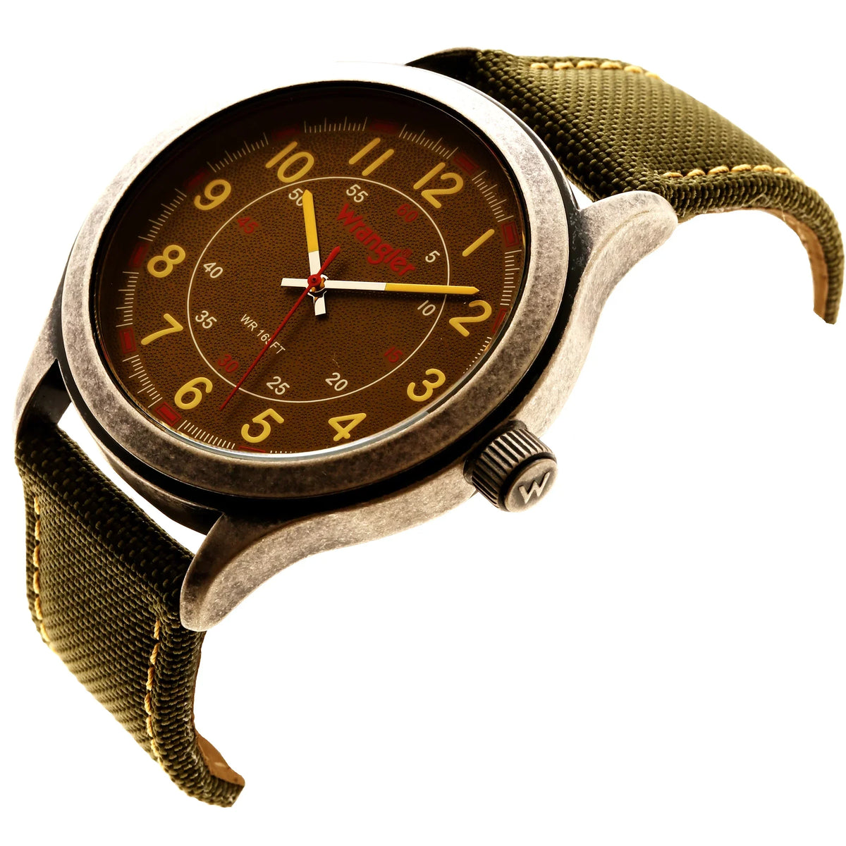Watch Green Dial, Wrangler Green Strap 45mm
