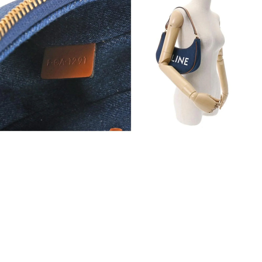 Pre-Owned (Like New) Ava Handbag 193952DKA Leather CELINE Women's Blue Denim