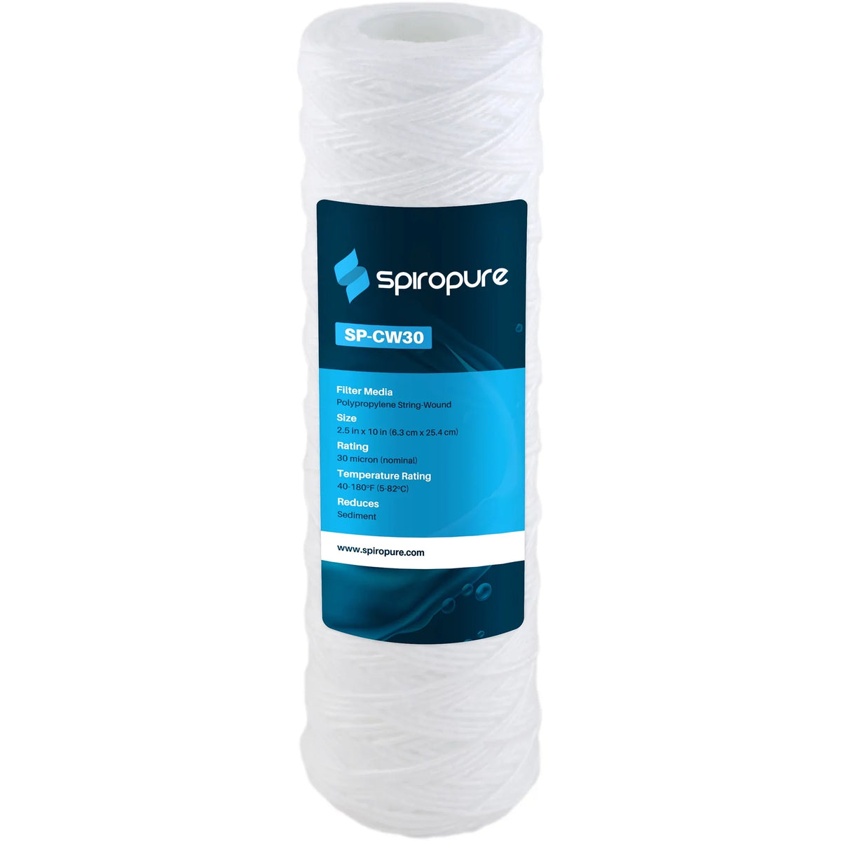 String Wound Pack) 10 30 x SpiroPure Filter, Micron Polypropylene 2.5" (24