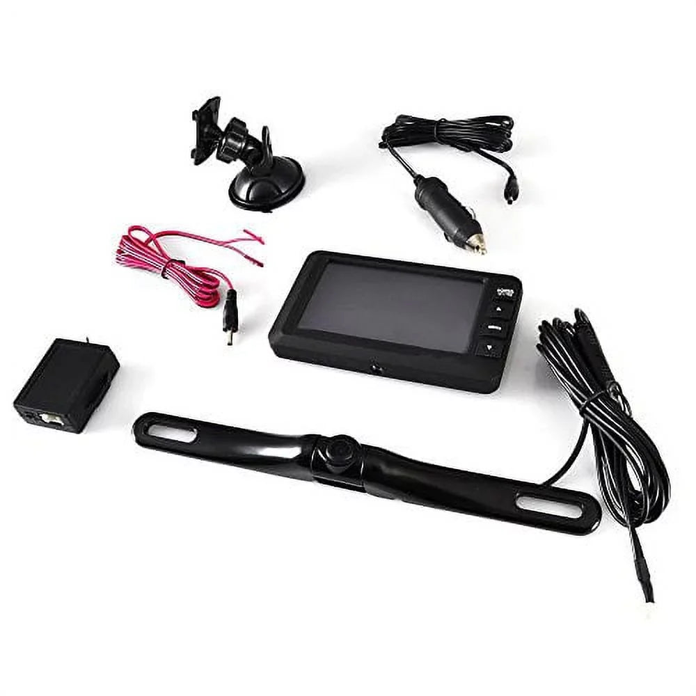 Waterproof, Black Backup Pyle Rearview Monitor Camera M-PLCM4375WIR_0 System Wireless 4.3 Screen Car