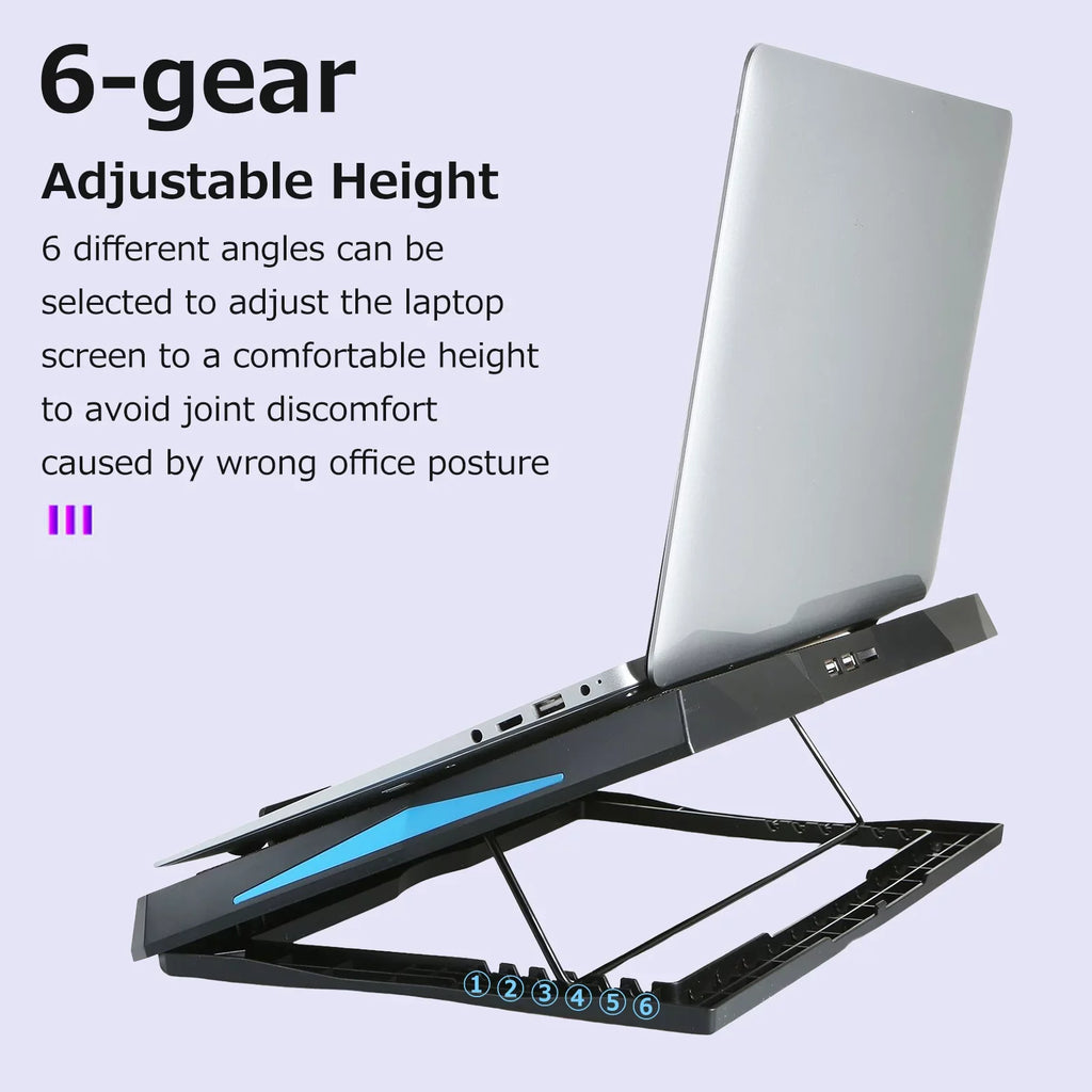 Comfortable Heat Noise Efficient Viewing and Fans for Andoer Stand, Angle Low 6 Cooler Laptop Dissipation